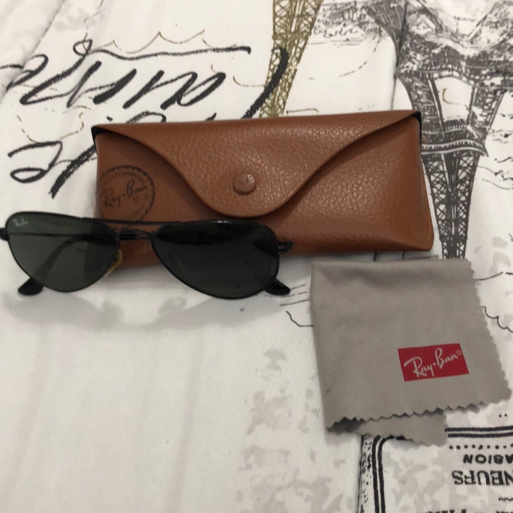 Ray-Ban Black Aviator Sunglasses Small Frame